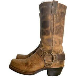 Frye Vintage Brown Leather Harness Boots Size 7